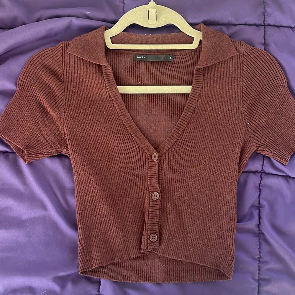 Knit cropped short sleeve